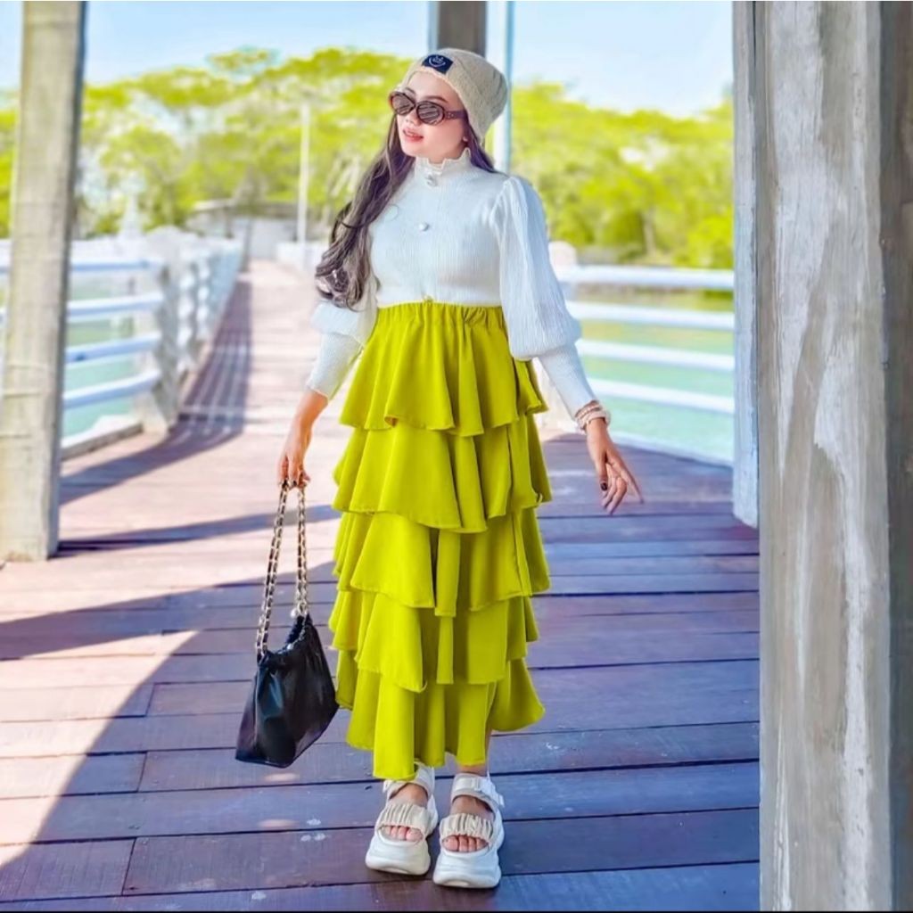 W & K - ZRX OOTD ROK RUFFLE KEKINIAN JELITA / ROK SUSUN FIVE / ROK RAMPLE / BAWAHAN ROK SUSUN SIMPLE