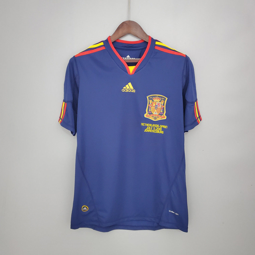 Jersey Retro Spain 2010 away A108 T shirt pria