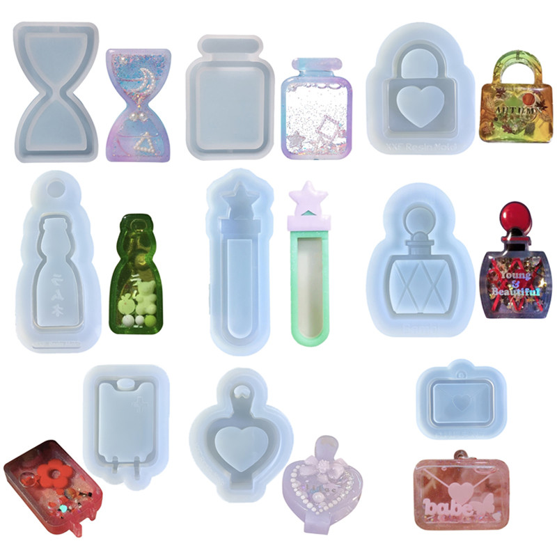 

Perfume Bottle, Game Machine, Various Shape Silicone Shaker Molds Resin Casting Quicksand Mold Jewelry Pendant Making Mould