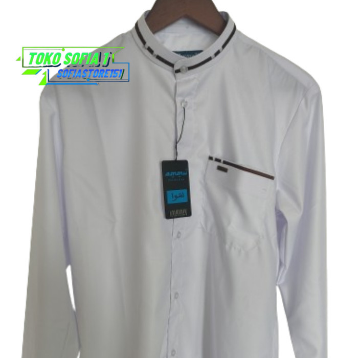 Kemko Ammu Kemeja Koko Ammu Sultan Terbaru - Putih, XL