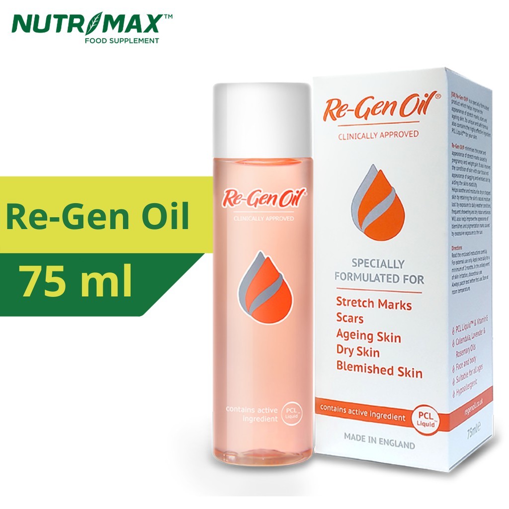 Re-Gen Oil 75 ml Nutrimax Stretch Mark Kerutan Minyak Perawatan Wajah