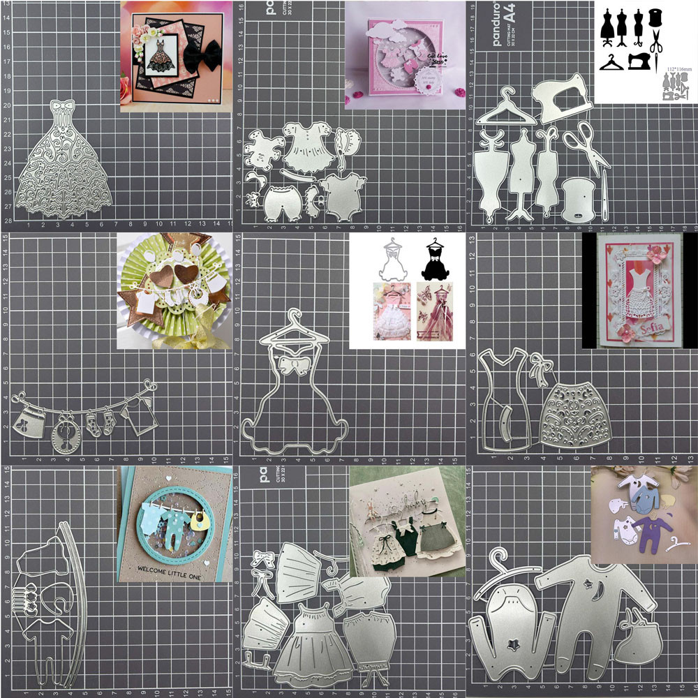 

Clothes and skirts Metal cutting mold DIY Scrapbooking Album Paper Card decoration Embossing Handicraft template mold