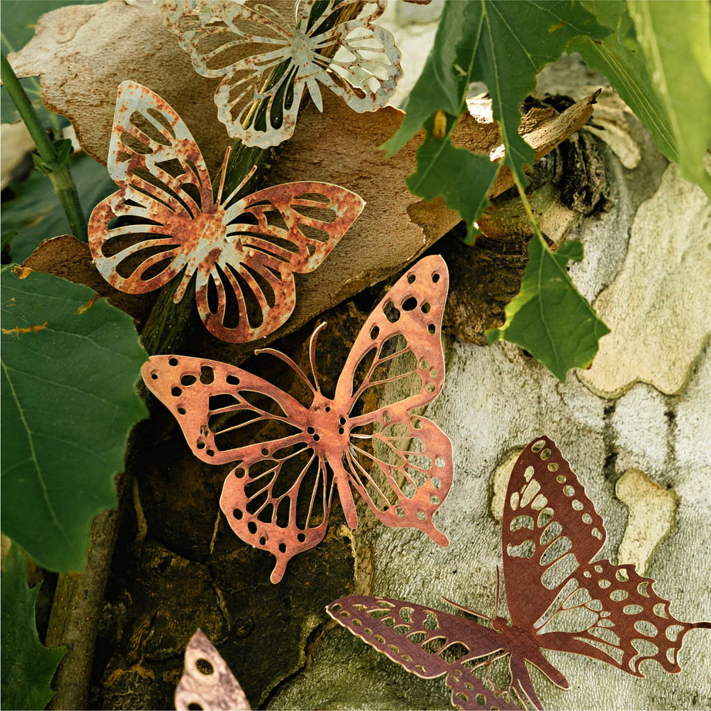 

10pcs/pack Retro Butterfly Sticker hollow out Materials Collage Junk Journal DIY Scrapbooking Supplies Aesthetics Decor Stickers