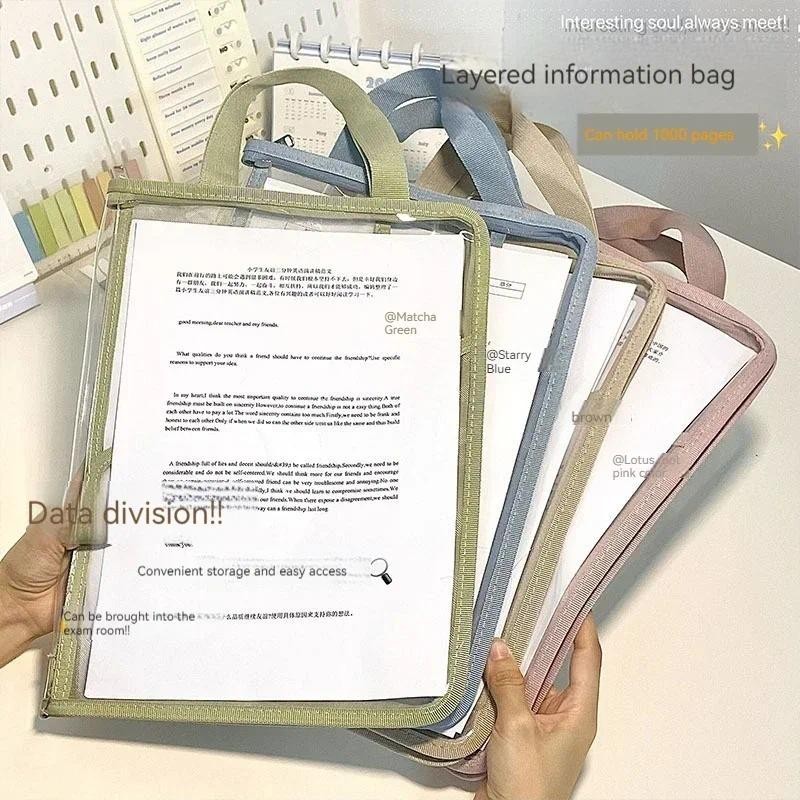 

A4 Pocket Folders, Portable Organ Bag Paper Holder Storage Book Pencil Case Storage Bags File Bag Folder Document Organizer
