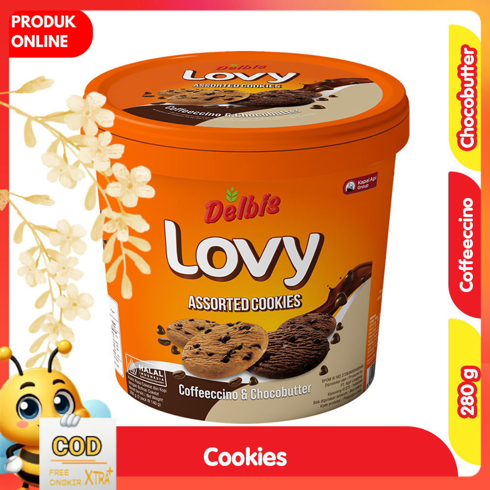 

Delbi's Lovy Assorted Cookies Coffeeccino & Chocobutter Bucket 280 g
