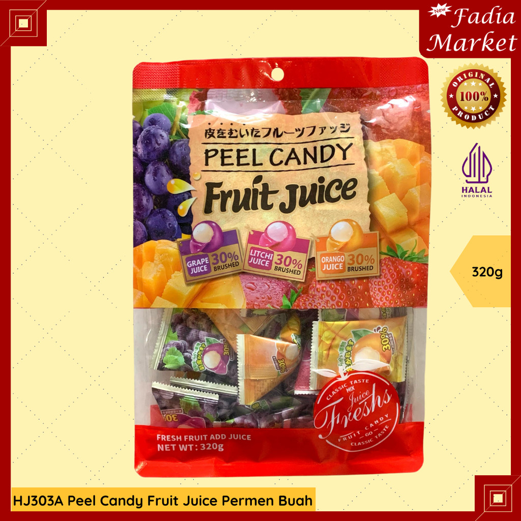 

HJ303A Peel Candy Fruit Juice Permen Buah Campur Imlek Sincia 320g