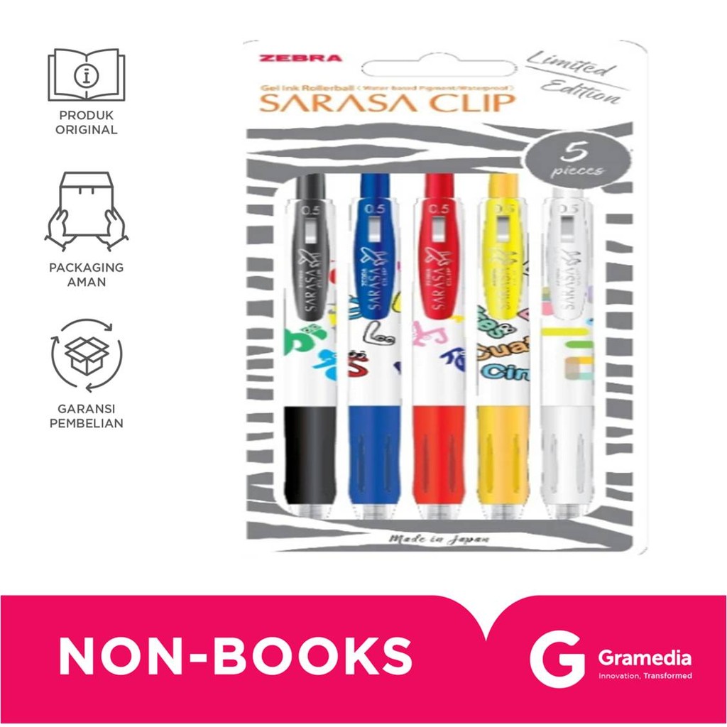 

Zebra Sarasa Clip 05 Hiragana Set 5Pcs