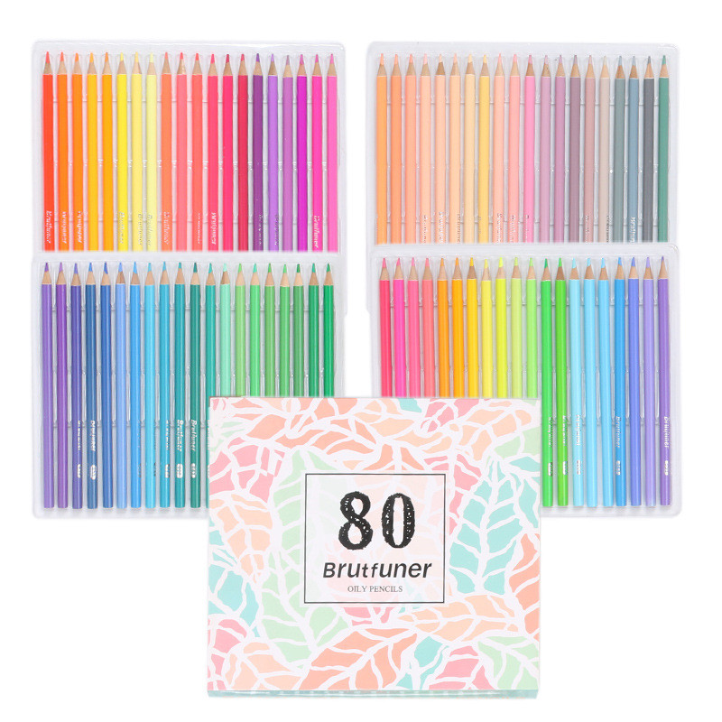 

Brutfuner 80 Color Bright Oil Color Pencils Professional Drawing Pencil Color Pencil Artist Art Supplies Drawing Pencil Set