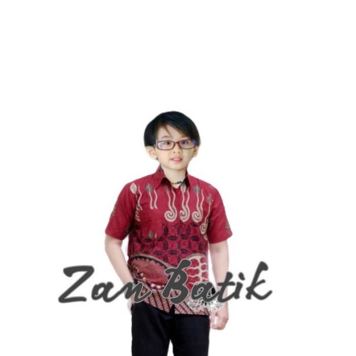 STOK BARU Baju Batik Anak Laki laki Umur 1 2 3 4 5 6 7 8 9 10 11 12 Tahun Batik Anak Lengan Pendek A