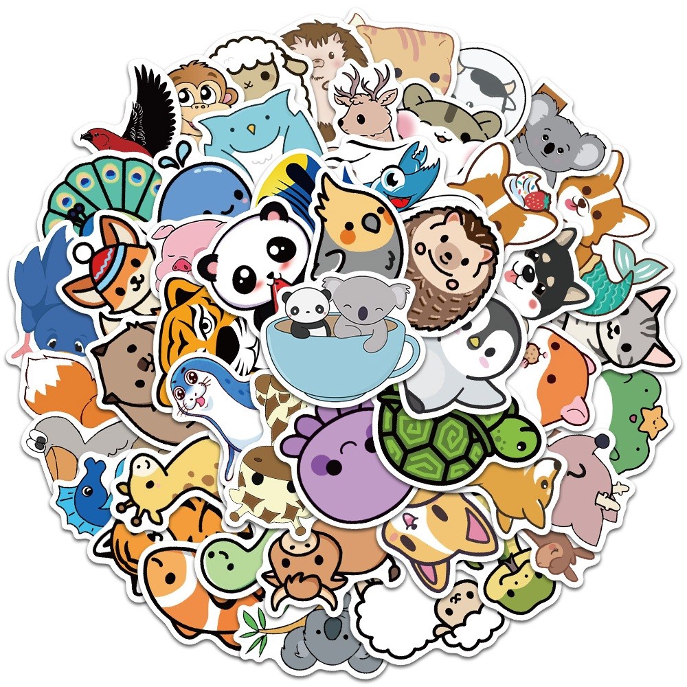 

Sticker Pack Motif binatang alami lucu stiker untuk Buku Tempel/Buku Harian/HP/Dekorasi Laptop/Sticker Helm Tahan Air Vinil/Stiker