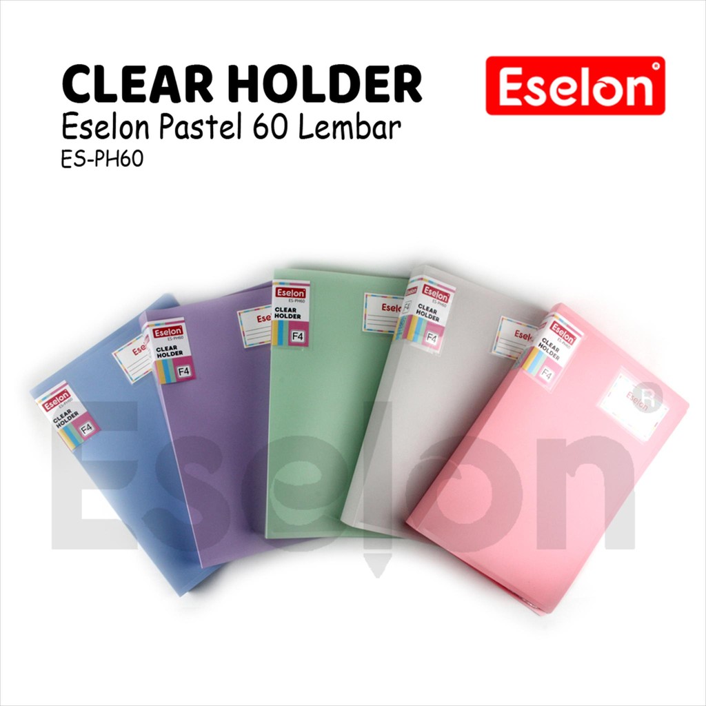 

Clear Holder Warna Pastel / Clear Holder 60 Lembar Eselon ES-PH60