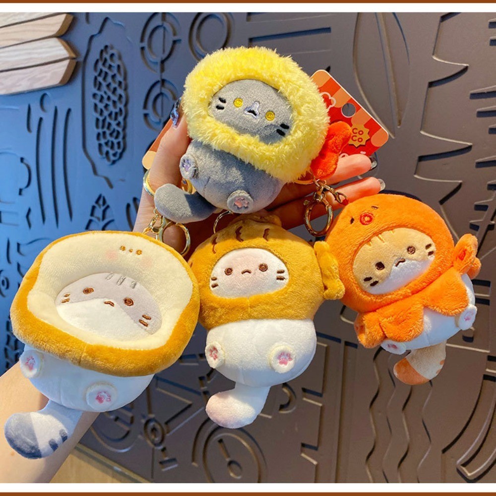 Keychain Plush Cat Snapper Keychain Exquisite Cute Schoolbag Pendant Japanese Style Soft Cute Doll P