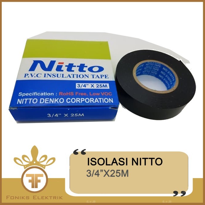 

ISOLASI LISTRIK NITTO 3/4"X30M