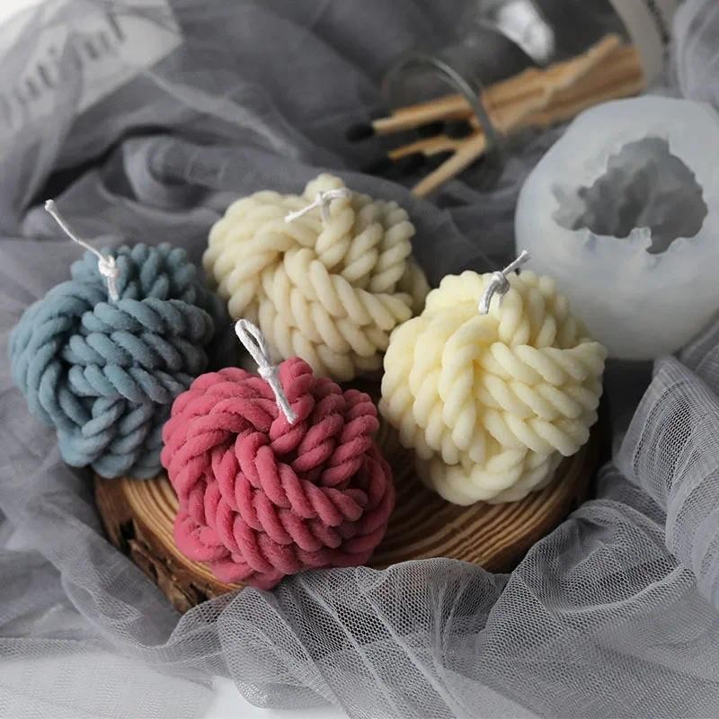 

3D Wool Shaped Candle Mold Aromatherapy Candle Casting Mold Handmade DIY Soap Making Wax Mold Handmade Home Decoration Resin
