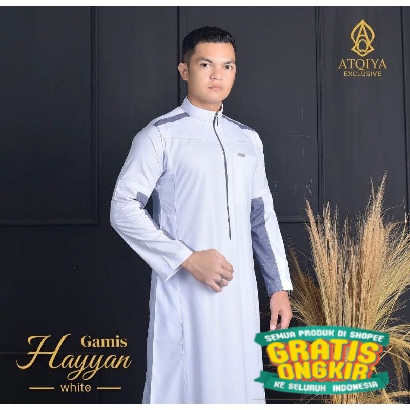 Gamis Atqiya  Hayyan Exclusive/  Gamis Pria/ Jubah Pria/ Gamis Kekinian/ COD lebaran ramadhan