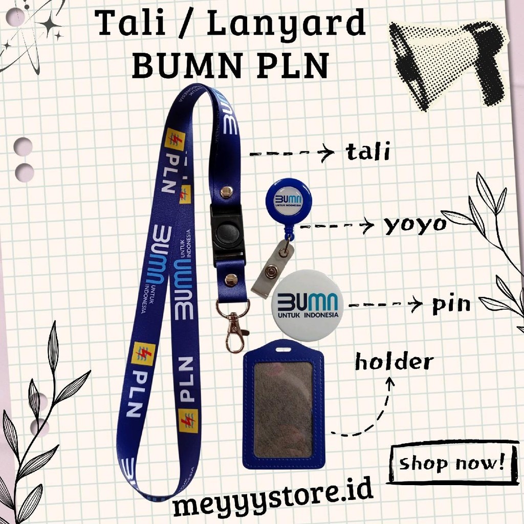 

READYYY Tali Gantungan ID CARD / Lanyard BUMN PLN [STOCK MELIMPAH] Termurahhh Harga Grosir!