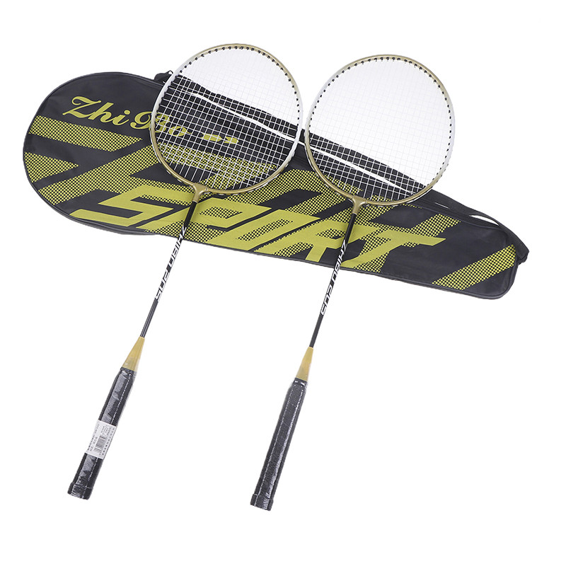 

Badminton Rackets And Carrying Bag Set Indoor Outdoor Training Durable Badminton Sports Racquet For Beginners