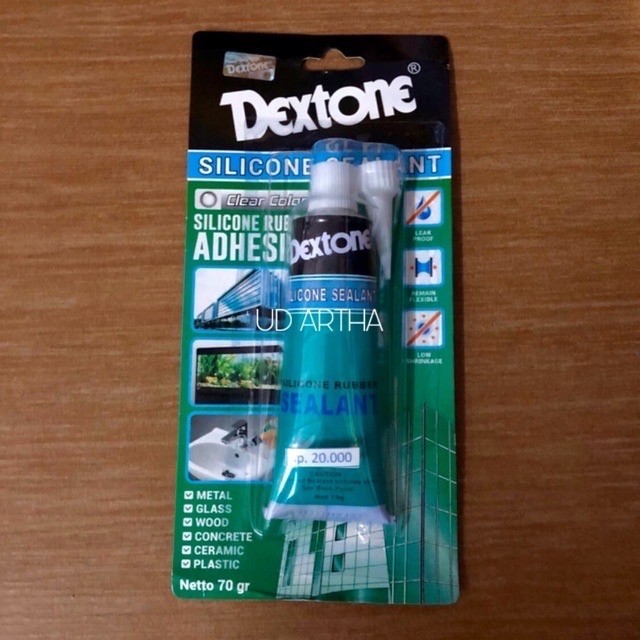 Dextone Silicon Sealant Clear Lem Silikon Bening Lem Akuarium 70 GRAM