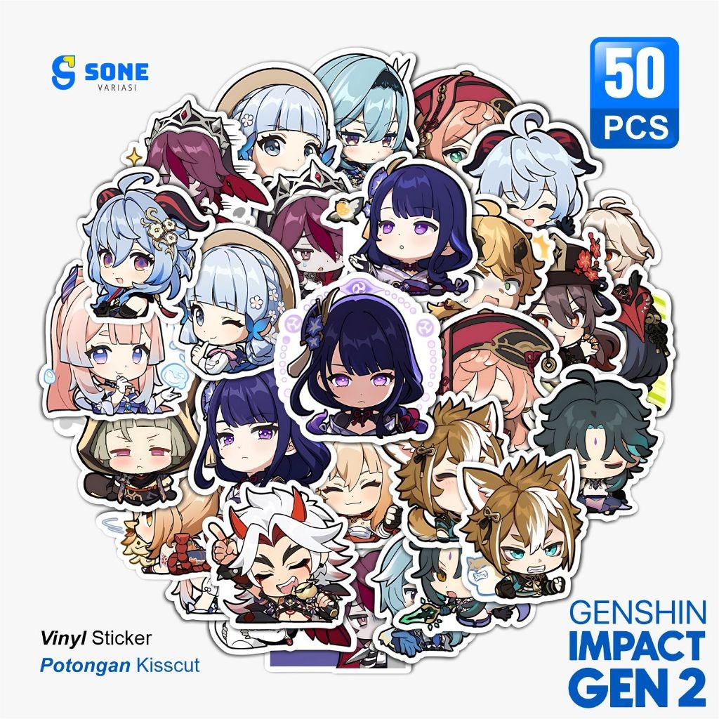 

Stiker Anime Genshin Impact Paper Vinyl Dekorasi Laptop Koper Tumbler DIY