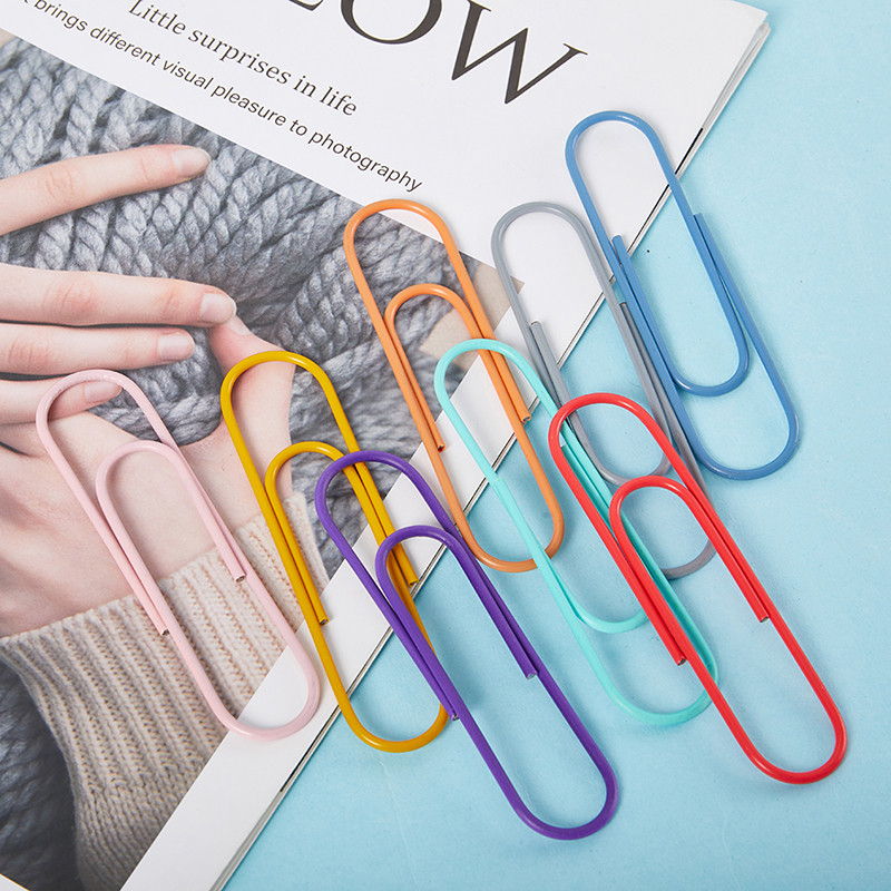 

NEW 10Pcs /Lot 100mm Big Size Paper Clips Office Supplies Clip Bookmark Metal Office/School Accessories