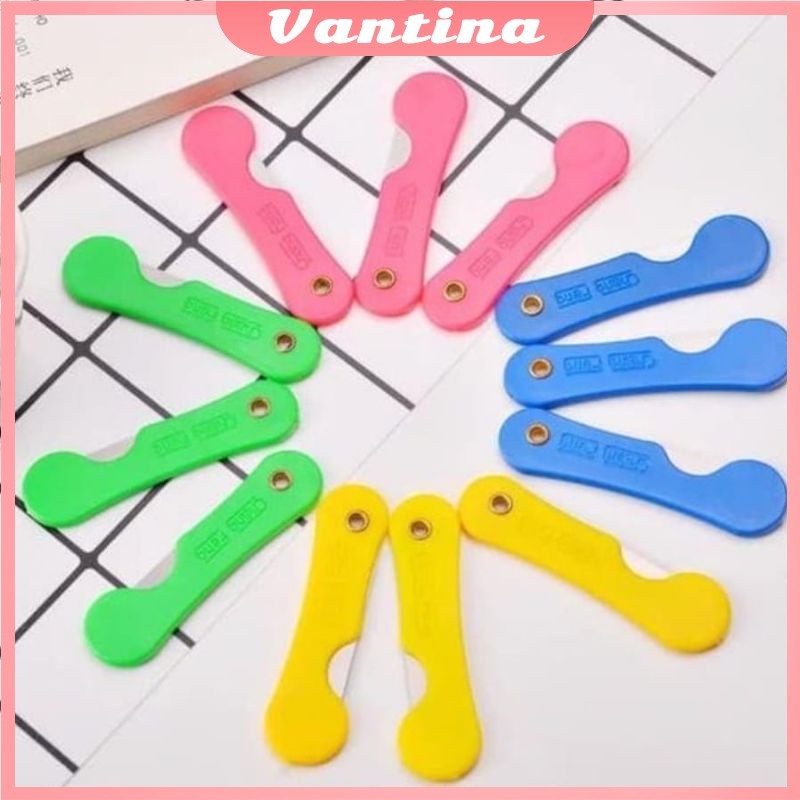 

(12pcs) Pisau Lipat Kecil Satu Renceng / Cutter Lipat Mini Warna Warni Murah Grosir Cuter Kecil Sekolah