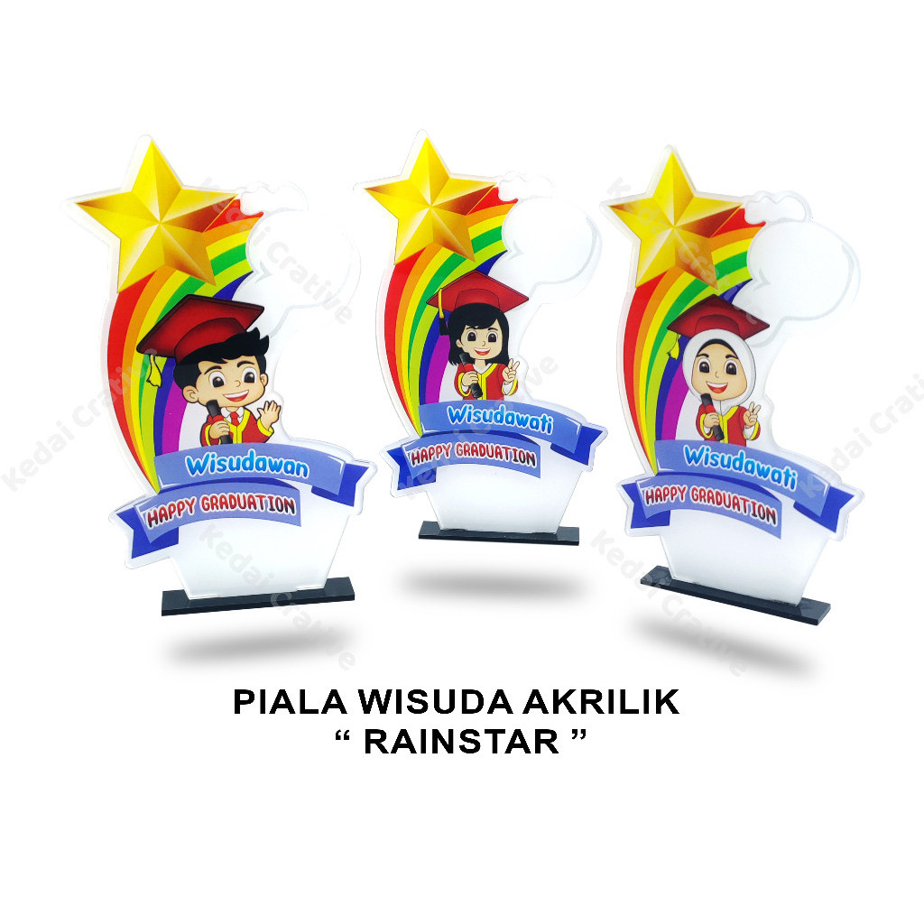 Piala Plakat Wisuda Akrilik Anak TK Murah - RAINSTAR GROSIR
