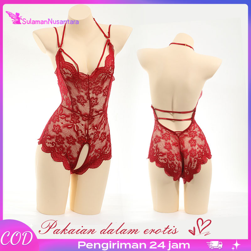 LINGERIE SEXY WANITA BODYSUIT MODEL BIKINI SEXY/670 Lingerie Longnight Sexy Jumpsuit Open Crotch V-N