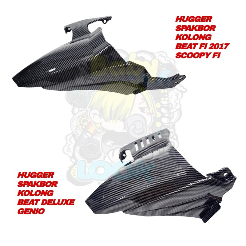 Spakbor Kolong Carbon Hugger Carbon Beat 2017 Beat 2020 Deluxe Scoopy Genio Harga termurah Gratis on