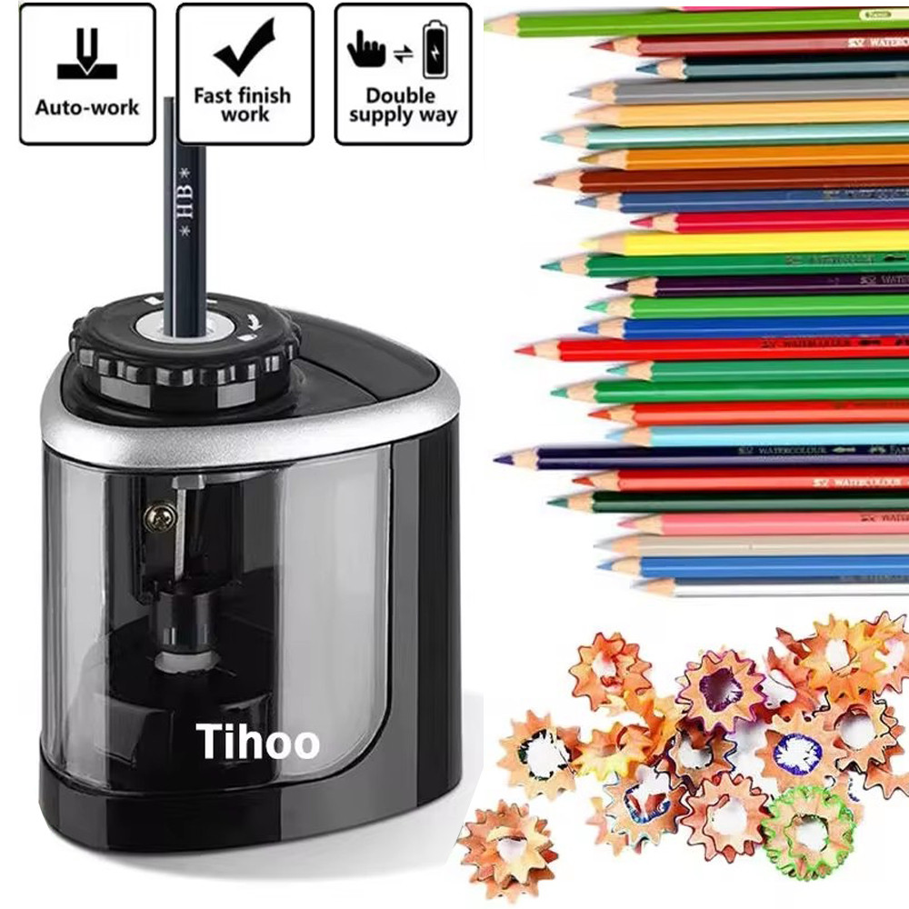 

TENWIN 1pc Electric Single Hole Pencil Sharpener, Suitable for 6-8mm Pencils, School/office Quick Sharpener (excluding battery)