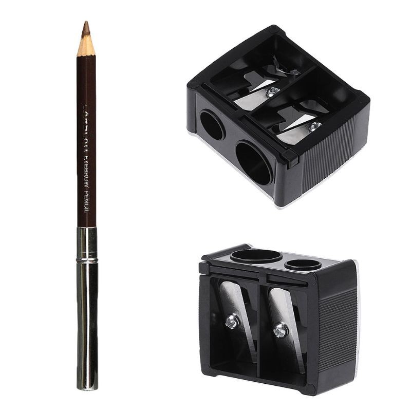 

2 Holes Cosmetic Pencil Sharpener for Eyebrow Lip Liner Eyeliner Pen Tool Wholesale