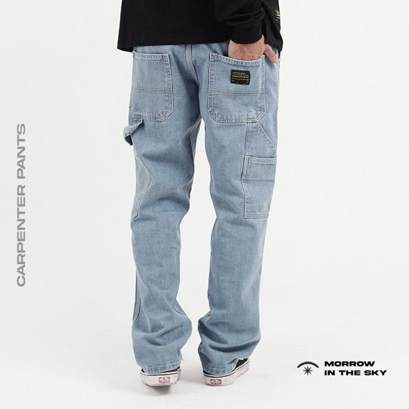 celana pria kulot jeans loose pants Celana jeans pria baggy jeans Pants - Denim