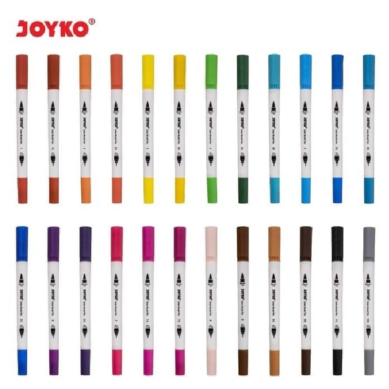

HJK Joyko Color Brush Pen Pena Kuas Warna CLP-07 / Pena Kuas Warna Set 24 Warna