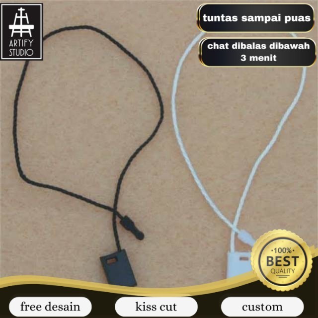 

Artify Tali Hangtag Merk Hitam dan Putih Premium Loop Pin Hang Tag Label Baju Murah Bandung