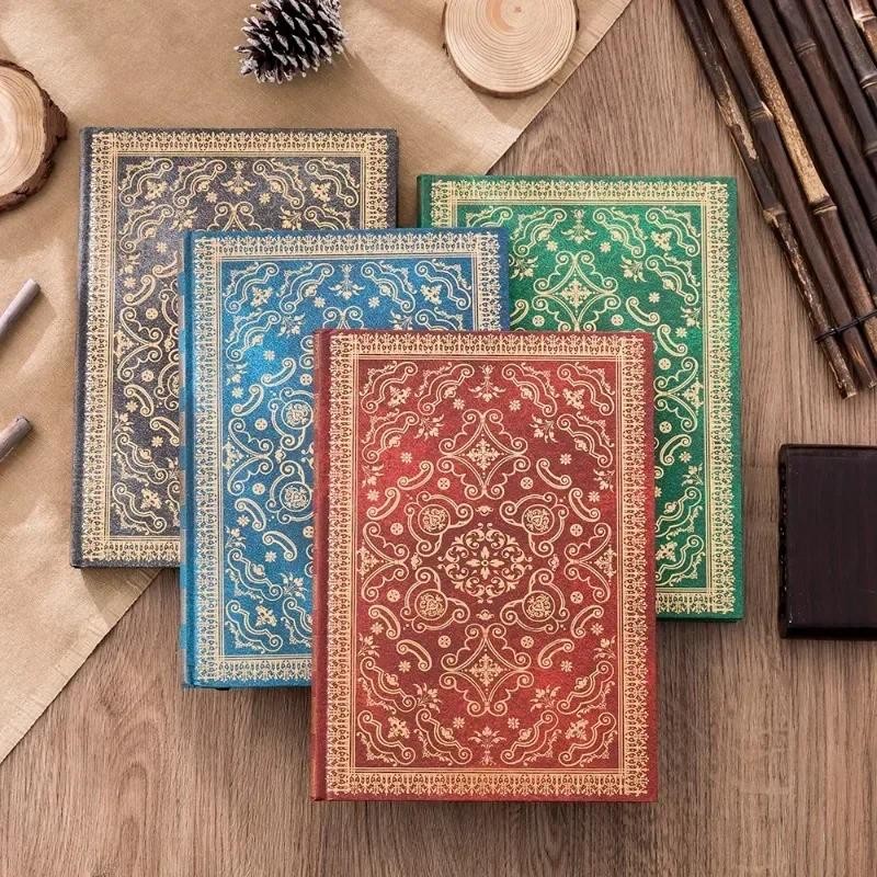 

B5 European Retro Hot Stamping Hardcover Notebook Chinese Style Simple Diary Business Office Meeting Writing Record Book