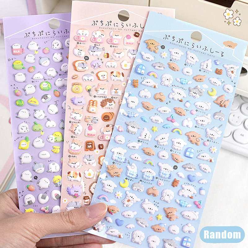 

Fashion Kawaii Mini Animals Cartoon 3D Puffy Stickers Cute DIY Journal Phone Case Stationery Sticker DIY Decoration Stickers