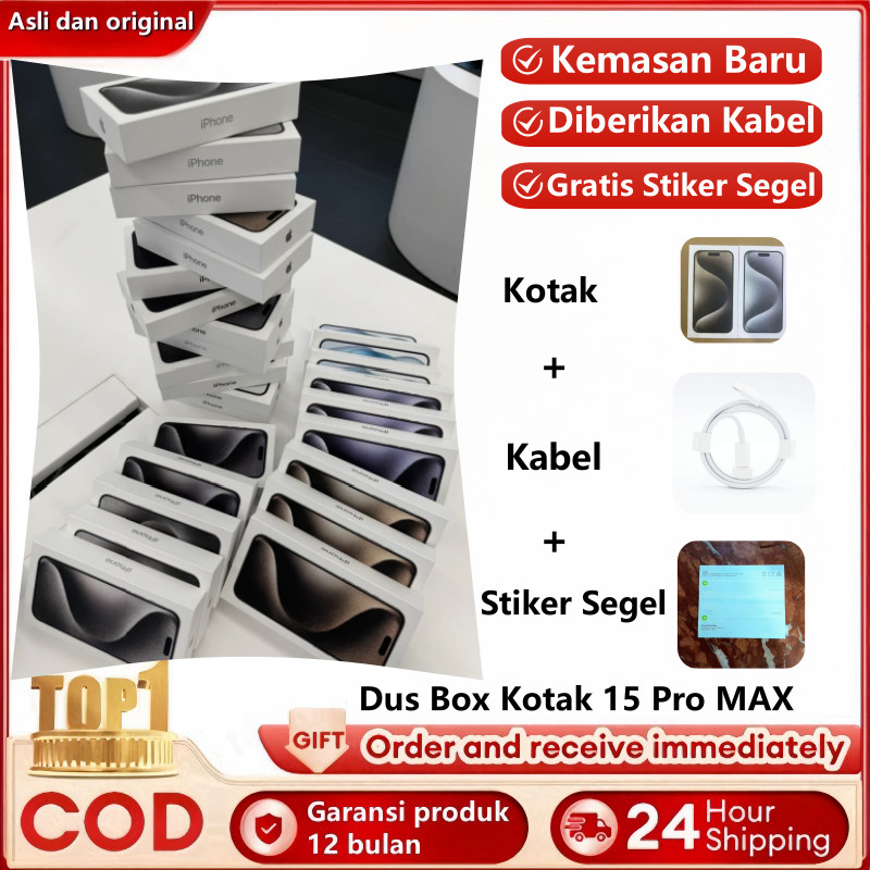 

D3v!! Grosir Dus Box Kotak 14 Pro / 15 Pro Max Baru + Kabel Data - Stok Banyak Tersedia
