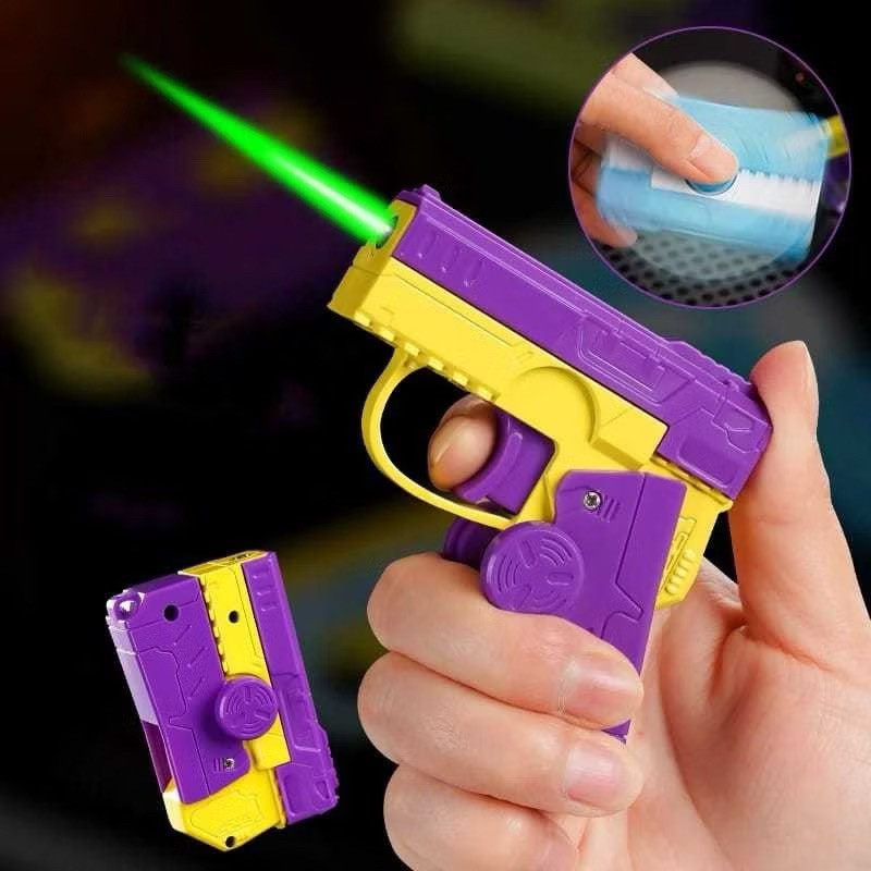 PROMO Korek Api Bara Model Pistol Spinner Mini Bisa Isi Ulang Gas Gun Lighter 777