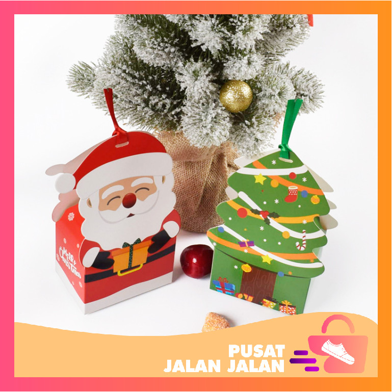 

PJJ - 6463 Box Coklat Permen Natal / Goodie Bag Motif Natal / Gift Box Unik Natal Motif Tentengan / Kotak Hampers Tentengan Xmas