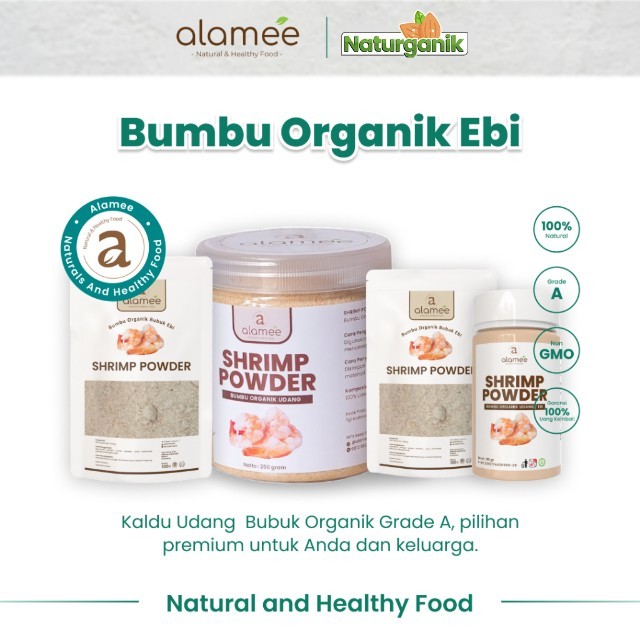 

ALAMEE Ebi Bubuk Kering Halus Udang Bumbu Dapur Organik Shrimp Powder Spice Seasoning Naturganik