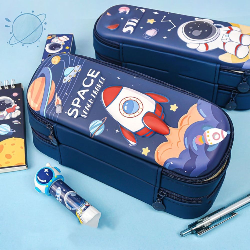 

Cartoon Large Capacity Pencil Case EVA 3D Pen Box Waterproof Stationery Storage Box Gift
