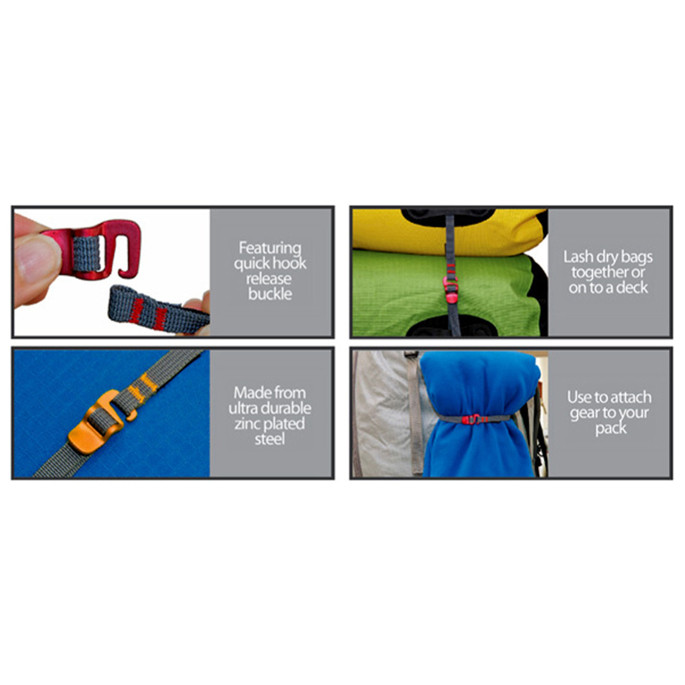Cargo securing strap - Tali bungee metal hook - Tali pengikat barang dengan pengait - Strap pengaman