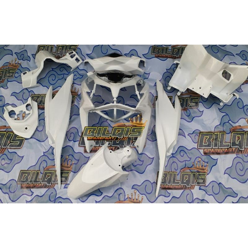 MURAH cover full sett body halus honda vario 125 bohlam old tahun 2012-2014 warna putih