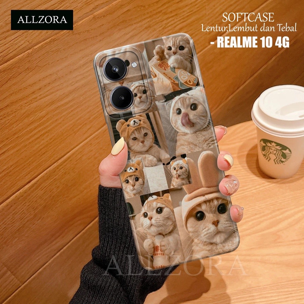 Case Realme 10 4G 2022 Terbaru - Fashion Case KUCING - Casing Hp Realme 10 4G 2022 Terbaru - Kesing 