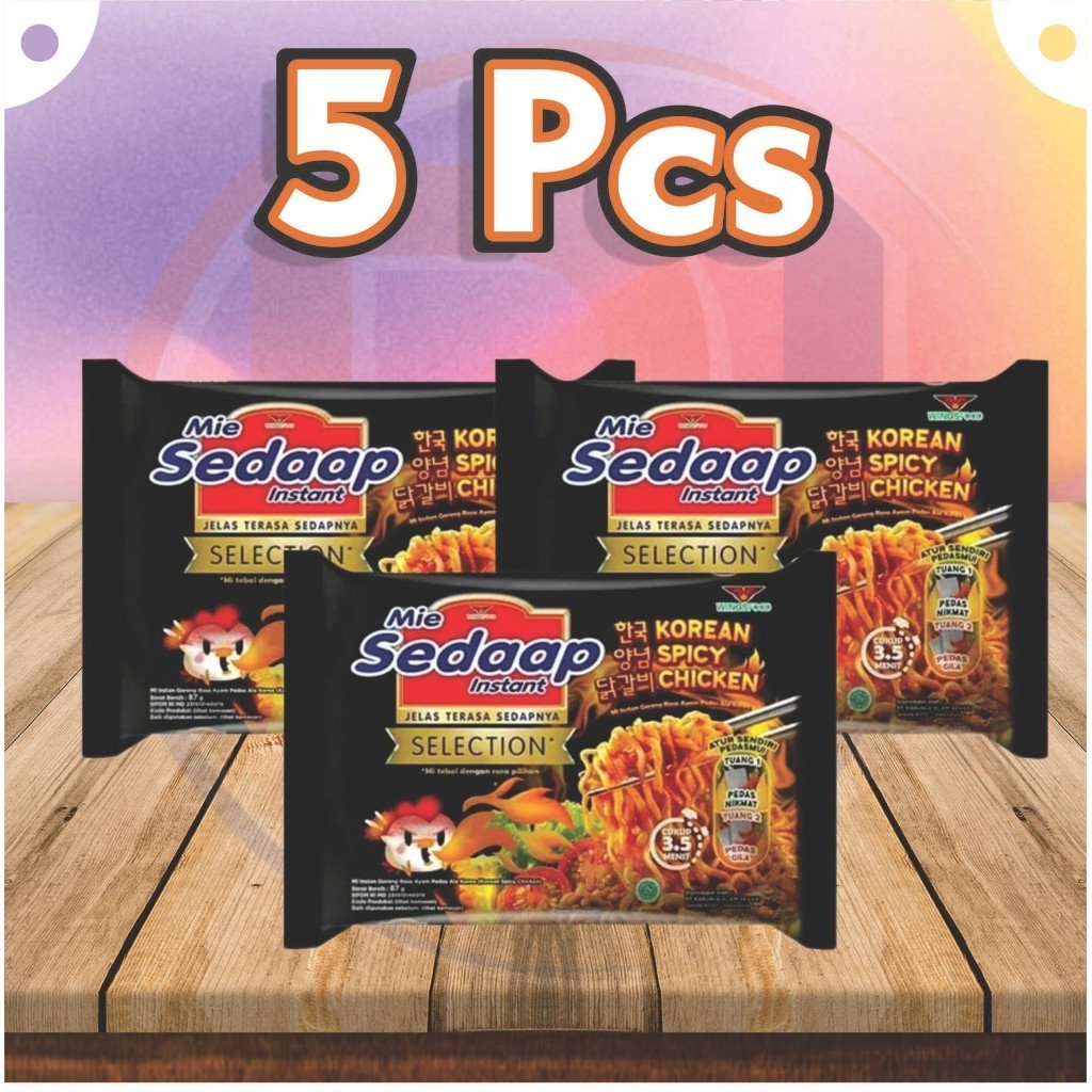 

Mie Sedaap korean Spicy 5Pcs
