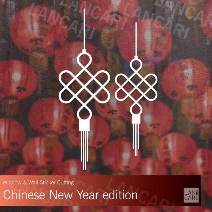 Stiker Chinese imlek Gantungan Sticker Decal Cutting dinding kaca wall