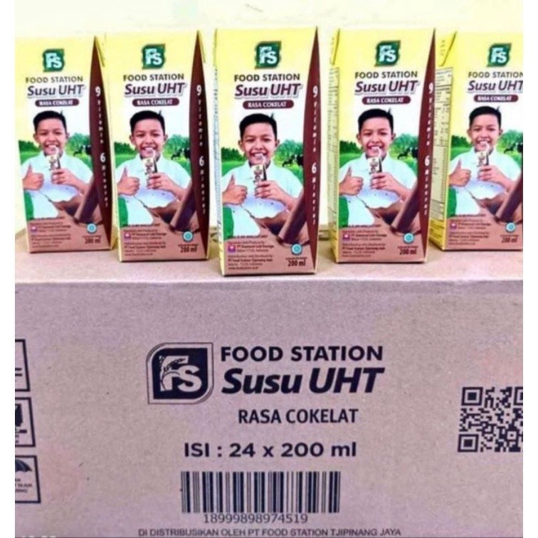 

Susu UHT Food Station Cokelat / Putih 200 ml Khusus (Gojek Gosend Trucking)