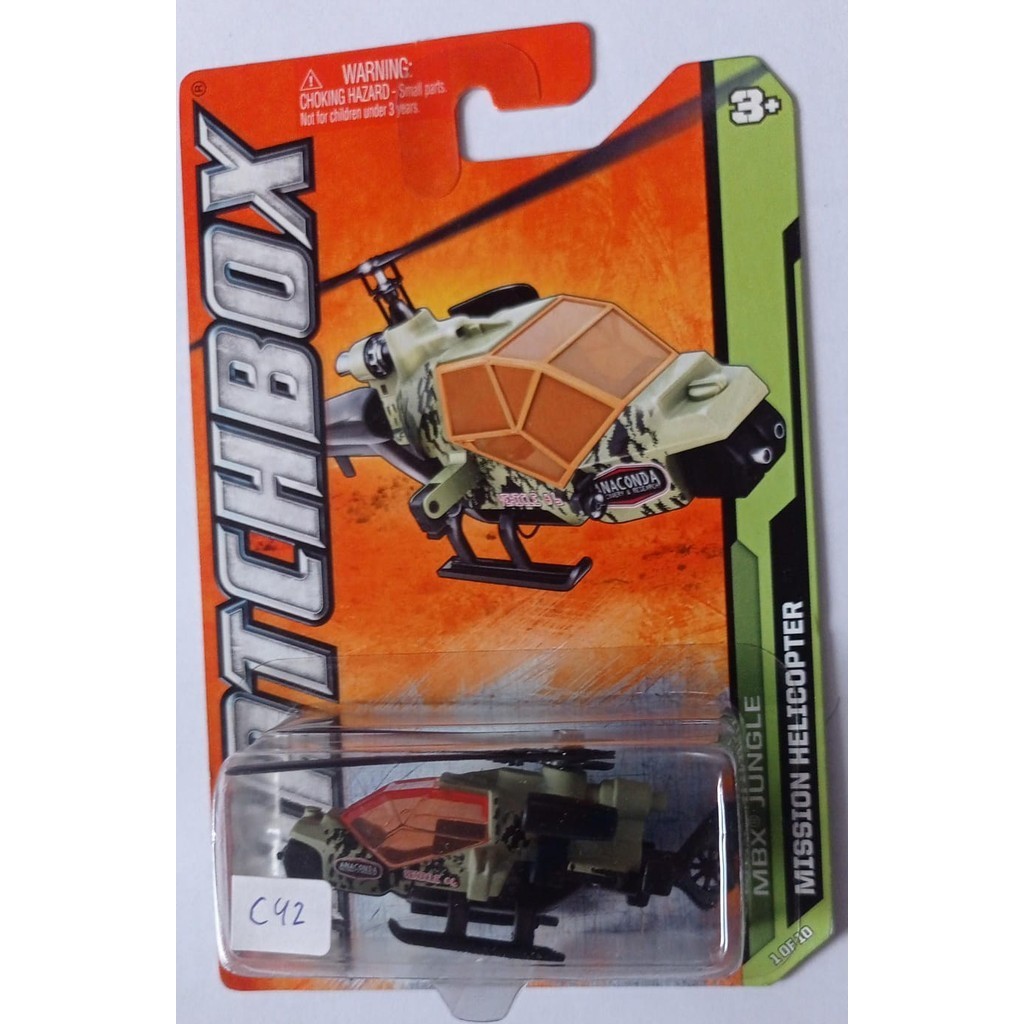 Matchbox - Mission Helicopter MBX Jungle Green