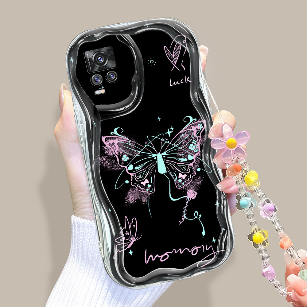 For Vivo V20 Pro Untuk Hp Casing Phone Case Softcase Kesing Sofcase Cassing Soft Butterfly B3 4004 T