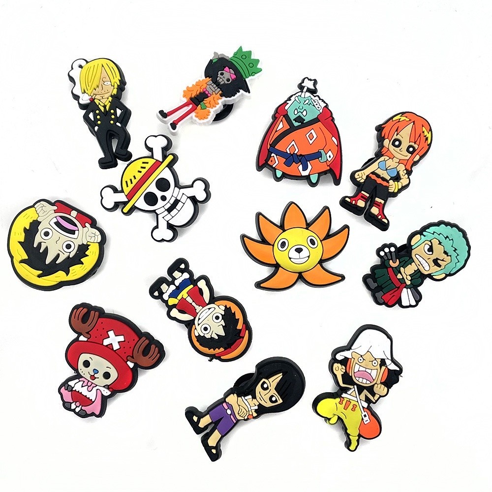 Jibbitz Pin Crocs Sandal One Piece Karakter Kartun Anime Hiasan Charms
