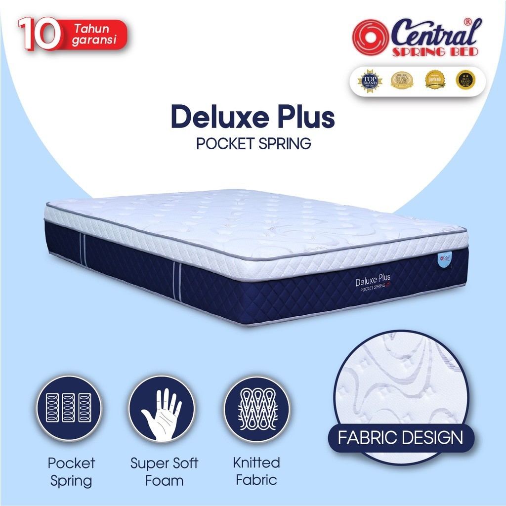 Central Deluxe Plus Pocket Spring Uk. 160x200 Hanya Kasur